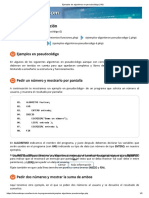 Ejemplos de Algoritmos en Pseudocódigo (1-6)