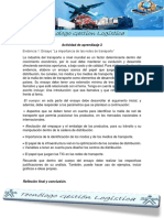 Ensayo "La Importancia de Las Redes de Transporte