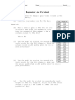 Linear Regression Stat Edit Worksheet PDF