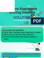 Solution: Experimentation