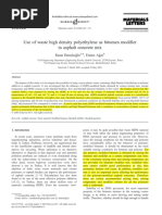 Use of Waste High Density Polyethylene As Bitumen Modifier in Asphalt Concrete Mix