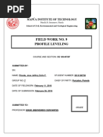 Field Work No. 9 Profile Leveling: Mapúa Institute of Technology