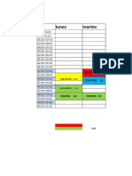 Lunes Martes: HORARIO 2019-2 Sabado Horas