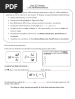 Notes-Unit-1 - 1d Kinematics Student