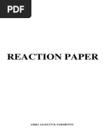 Reaction Paper