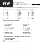 Mathematics in The Modern World: F-Quiz #3 (Modular Arithmetic)