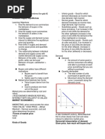 Demand, Supply, Equilibrium: Managerial Economics Reviewer For Quiz #2