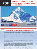 Retailing Products and Marketing Strategies of Machhapuchchhre Bank Limited