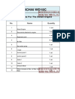 Weichai Wd10C: Packing List For The Diesel Engine