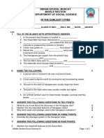 Class 6-Social-In The Earliest Cities