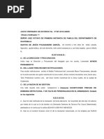 Excepciones Previas de Divorcio Ordinario Santos Pensamiento