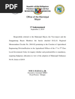 Office of The Municipal Mayor: Republic of The Philippines Province of Surigao Del Sur Municipality of Marihatag