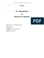 Resumo - Os Naturalistas Ou Filósofos Da Physis