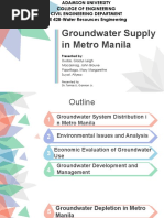 Groundwater Supply in Metro Manila