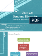 Unit 2.2 Student Diversity: Module 4: Individual Differences