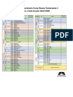 Calendario Nuevo Testamento 1 Ciclo Escolar 2019-2020