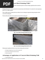 Construction of Concrete Block Retaining Walls With Steps