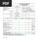 Monthly Safety Report Sample