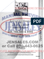 International Harvester Tractor Operators Manual Ih o 644