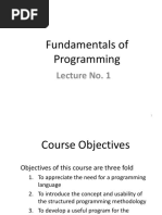 Fundamentals of Programming: Lecture No. 1