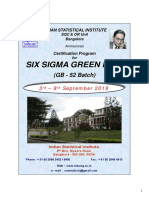 Six Sigma Green Belt: (GB - 52 Batch)