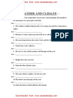 CBSE Class 5 Social Science - Weather and Climate