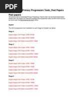 Cambridge Primary ProgressionTests - Past Papers