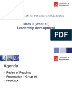 Class 9 (Week 10) - Leadership Development - Slides For Students