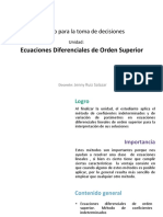 Cálculo para La Toma de Decisiones: Ecuaciones Diferenciales de Orden Superior