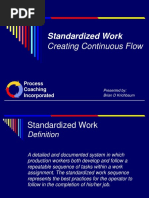 Standardized Work: Creating Continuous Flow