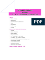 Syllabus Guidelines For Class 9 & 10 (Financial Literacy (FL) )