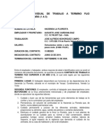 Contrato Individual de Trabajo A Termino Fijo