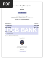 Internship Report On Foreign Exchange Operations at DCB BANK