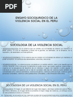 Ensayo Sociojuridico de La Violencia Social en El Peru