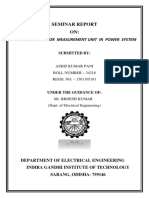 Seminar Report ON:: Role of Phasor Measurement Unit in Power System