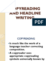 Copyreading and Headline Writing