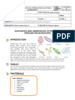 Cultivation and Observation of Protozoa Through The Microscope