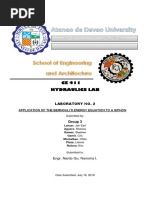 CE 411 Hydraulics Lab: Laboratory No. 2