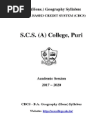 S.C.S. (A) College, Puri: B.A. (Hons.) Geography Syllabus