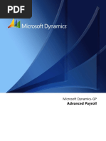 Advanced Payroll: Microsoft Dynamics GP