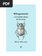 Mike Wilson, Wittgenstein y El Sentido Tácito de Las Cosas