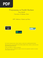 Programming On Parallel Machines: Norm Matloff University of California, Davis