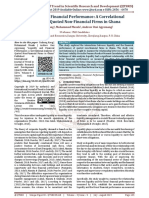 Liquidity and Financial Performance A Correlational Analysis of Quoted Non Financial Firms in Ghana