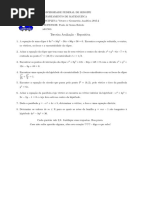 Terceira Avaliação Repositiva - Vetores e Geometria Analitica