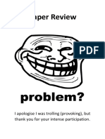 Paper Review: I Apologise I Was Trolling (Provoking), But Thank You For Your Intense Participation