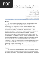 Percepción de sujetos diagnosticados con diabetes mellitus tipo 2 sobre la relación entre el nivel socioeconómico y las condiciones de aparición, desarrollo y tratamiento de su enfermedad en la ciudad de Bogotá 