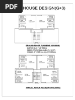 Ews House Design (G+3) : Ground Floor Plan (Ews Housing)