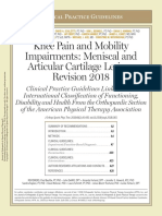 Knee Pain and Mobility Impairments: Meniscal and Articular Cartilage Lesions Revision 2018