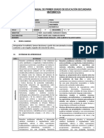 Planificación Anual de Primer Grado de Educación Secundaria Matenmatica