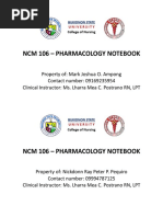 NCM 106 - Pharmacology Notebook